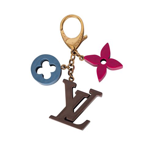 fake louis vuitton fleur de monogram bag charm